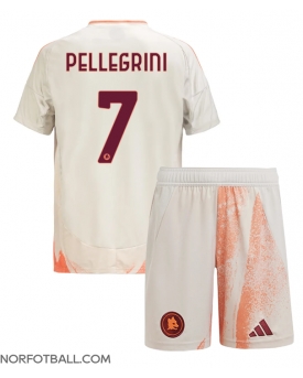 Billige Fotballdrakt AS Roma Lorenzo Pellegrini #7 Replika Bortedraktsett Barn 2024-25 Kortermet (med bukser)
